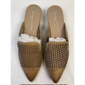 Bettye Muller Women's Concept Cara Perforated Leather Mules Brown‎ Tan Size 7M